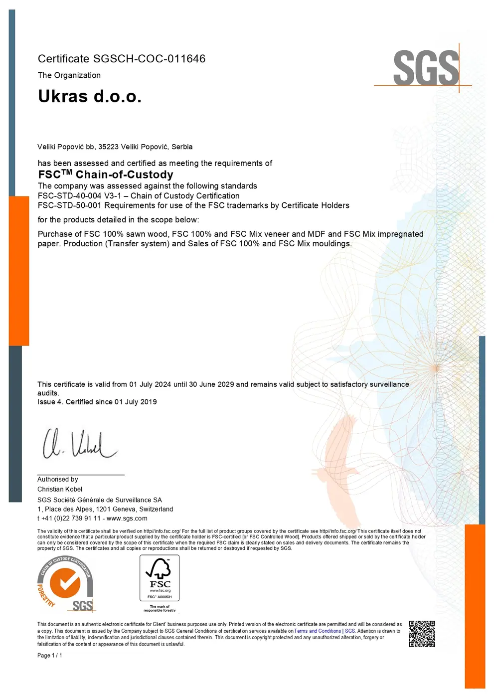 Sertifikat FSC™ (FSC-C149722)